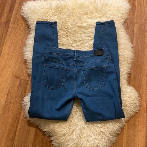 True Religion Casey Super Skinny Low Rise Denim Blue Jeans EUC Sz 27 Cotton - Picture 6 of 12